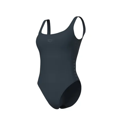 Купальник женский Arena Team Stripe Swimsuit U Back Grey 007058-550