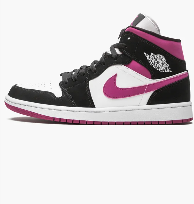Кроссовки женские Air Jordan 1 Mid W White/Black BQ6472-005