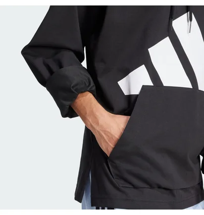 Худи мужское Adidas Essentials Big Logo Single Black IN6183