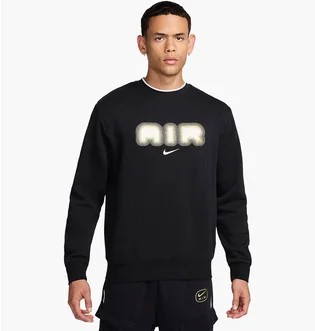 Свитшот мужской Nike Air Fleece Crew-Neck Sweatshirt Black HM0177-010
