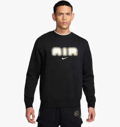 Свитшот мужской Nike Air Fleece Crew-Neck Sweatshirt Black HM0177-010