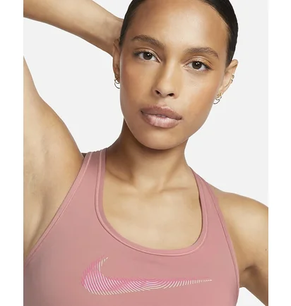 Топ женский Nike Swoosh Medium Support Pink FB4124-618