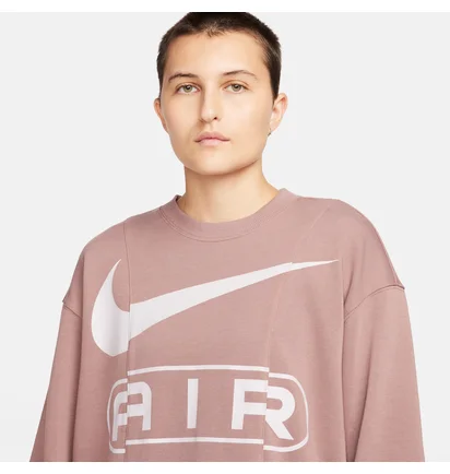 Світшот жіночий Nike W Nsw Air Oos Flc Crew Pink FN1897-208