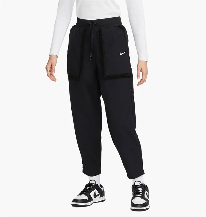 Штаны женские Nike Sportswear Essential WomenS Woven High-Waisted Curve Pants Black DQ6809-010