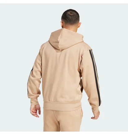 Толстовка мужская Adidas Essentials 3-Stripes Fleece Beige JX0745