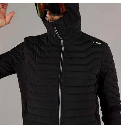 Куртка мужская CMP Jacket Hybrid Fix Hood Nylon Black 34Z2007-U901