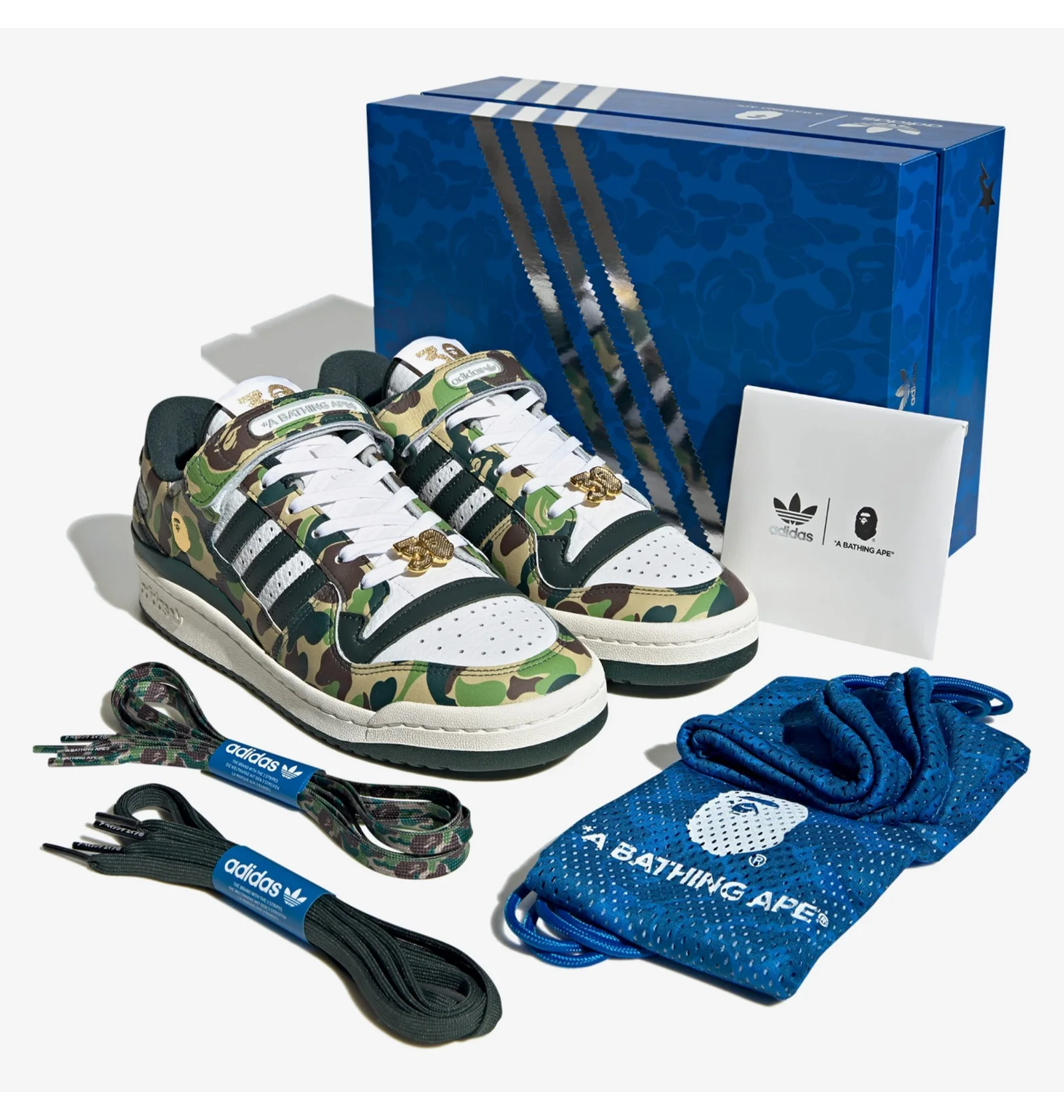 ᐉ Кросівки чоловічі Adidas Forum 84 Bape Low Camo/Green ID4771
