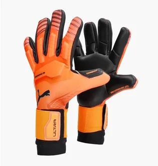 Перчатки вратарские мужские Puma Ultra Ultimate Hybrid Orange/Black 042081-02