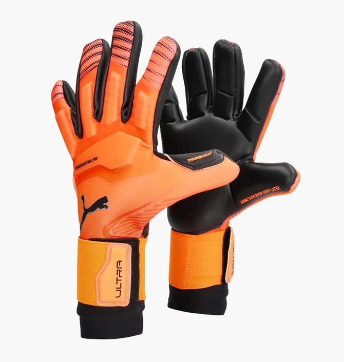 Рукавиці воротарські чоловічі Puma Ultra Ultimate Hybrid Orange/Black 042081-02