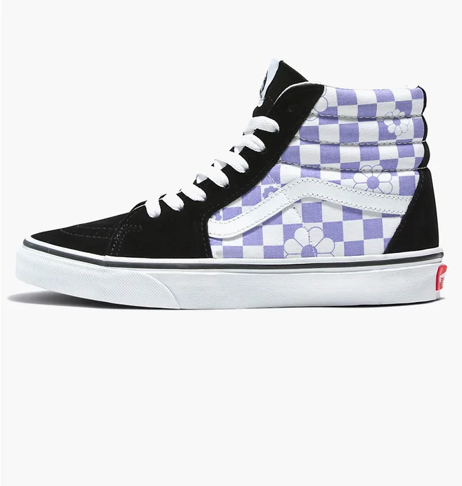 Кеди унісекс Vans Sk8-Hi Floral Check Black/Violet VN0007NSO95