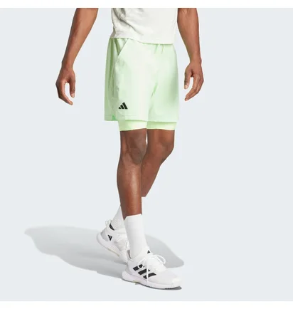 Шорти чоловічі Adidas Tennis Heat.Rdy Shorts And Inner Shorts Green IL7380