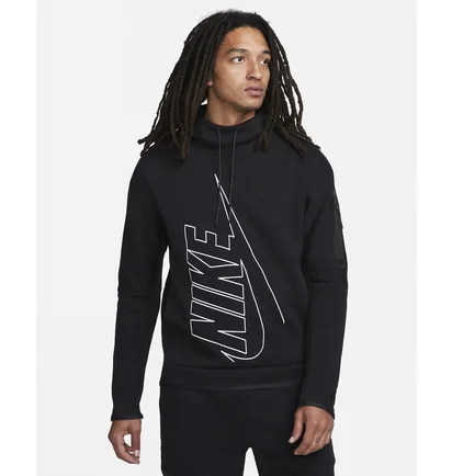 Худи мужское Nike Tch Flc Gx Po Black Dx0577-010