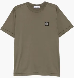 Футболка мужская Stone Island Crew-Neck Short Sleeve Logo Patch Olive K2S152100027-S0013-V0054