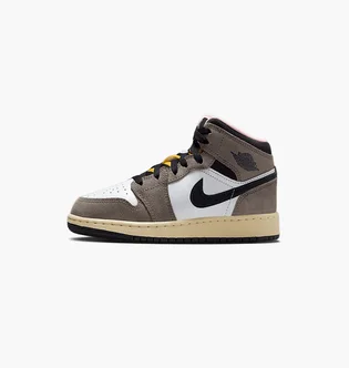 Кроссовки детские Air Jordan 1 Mid Se Grey/White HQ2014-100