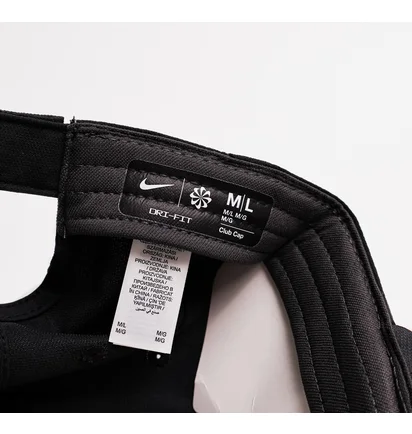Кепка унисекс Nike Dri-Fit Club Cap Structured Swoosh Hat Black FB5625-010