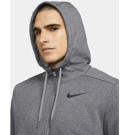 Толстовка чоловіча Nike Dry Men's Dri-FIT Hooded Fitness Full-Zip Grey CZ6376-071