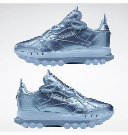 Кросівки жіночі Reebok Cardi B Classic Leather Metallic/Light Blue GY0965