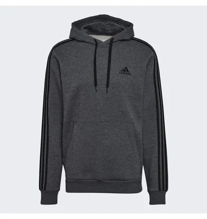 Худи мужское Adidas Essentials Fleece 3-Stripes Hoodie Grey GK9082