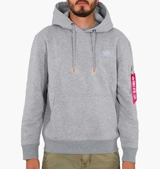 Худі чоловіче Alpha Industries Hooded Sweatshirt Grey 136335-17