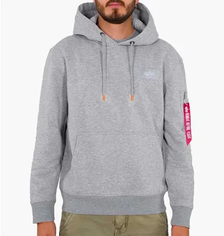 Худи мужское Alpha Industries Hooded Sweatshirt Grey 136335-17