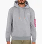 Худи мужское Alpha Industries Hooded Sweatshirt Grey 136335-17
