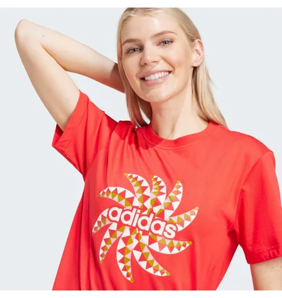 Футболка женская Adidas X Farm Rio Graphic Tee Orange IQ4486