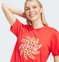 Футболка женская Adidas X Farm Rio Graphic Tee Orange IQ4486