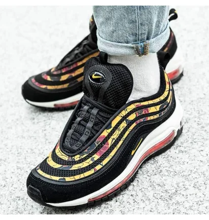 Кроссовки женские Nike Air Max 97 Se Floral Black/Yellow Bv0129-001