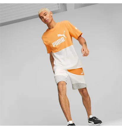 Футболка мужская Puma Power Colourblock Orange/White 673321-46