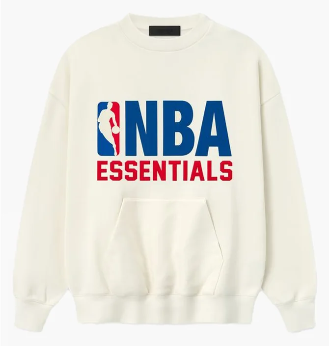 Світшот чоловічий Fear of God Essentials X Nba White 192NB256504F