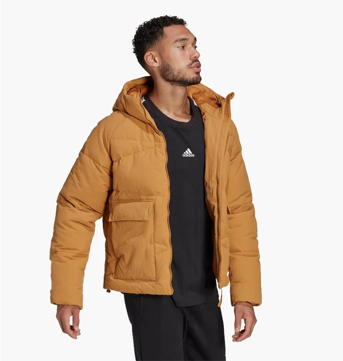 adidas ダウンジャケット ᐉ Куртка чоловіча Adidas Sportswear Big Baffle Down Jacket Brown
