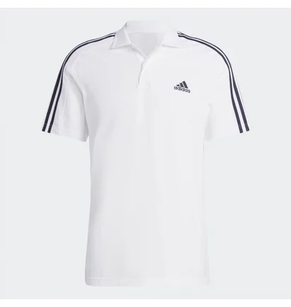 Поло мужское Adidas Essentials Piqué Embroidered Small Logo 3-Stripes Polo Shirt White Ic9312