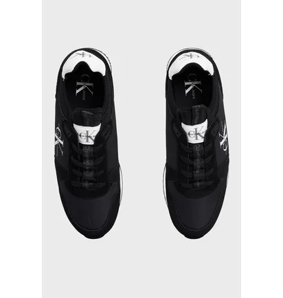 Кросівки жіночі Calvin klein Runner Sock Laceup Ny-Lth Black YM0YM00553