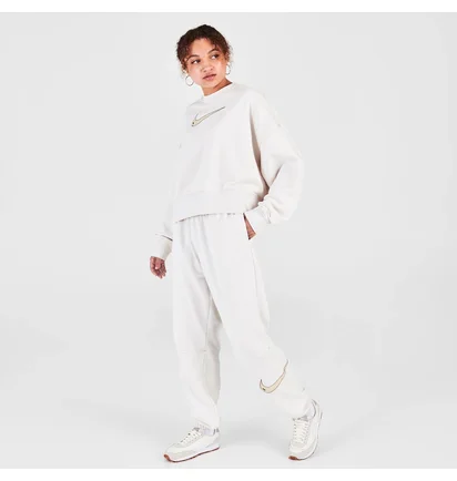 Штаны унисекс Nike Womans Sportswear Swoosh High-Rise Jogger Pants White Dm6205-030