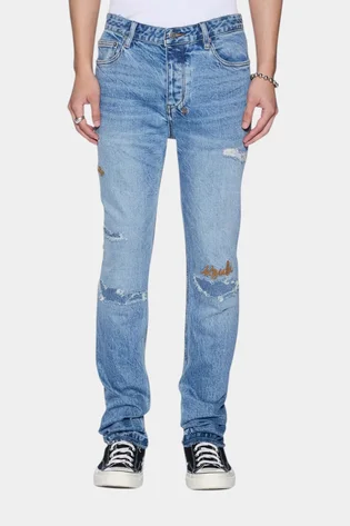 Джинси чоловічі Ksubi Chitch Public Repair Skribed Light Blue MSP26DJ015