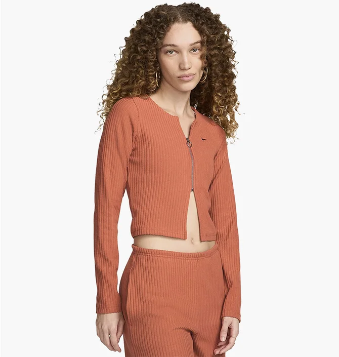 Кофта жіноча Nike Nsw Chill Knit Cardigan Orange FN3682-825