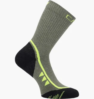 Шкарпетки чоловічі CMP Trekking Sock Mid Supersoft 50 Olive (1 пара) 3I19867-E907