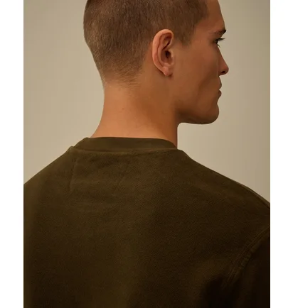 Світшот чоловічий C.P. Company Emerized Diagonal Fleece Olive 19CMSS249A006614G-683