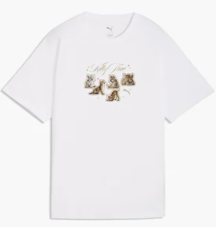 Футболка жіноча Puma Graphics Kitty Sticker White 634589-02