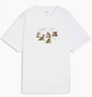 Футболка женская Puma Graphics Kitty Sticker White 634589-02