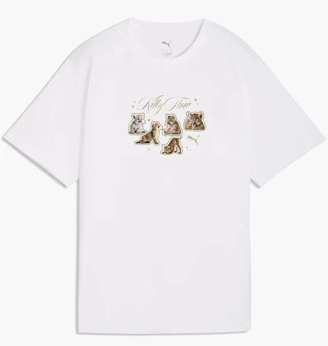 Футболка жіноча Puma Graphics Kitty Sticker White 634589-02