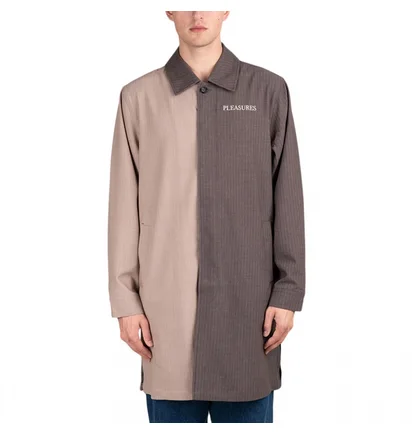 Пальто унисекс Pleasures Raid Long Jacket Beige/Grey P22F019-GREY