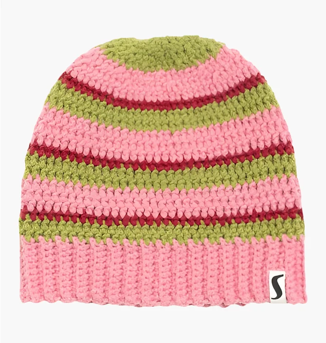 Шапка унисекс Stussy Stripe Knit Green SS26KN4-PINK