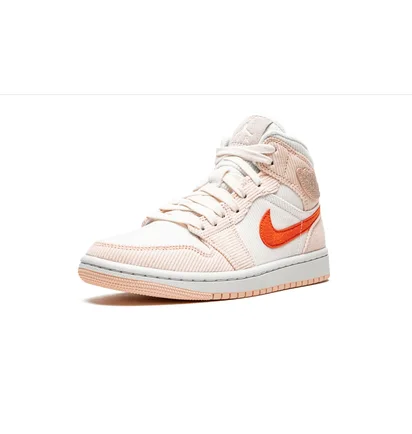 Кроссовки женские Air Jordan Wmns 1 Mid Se White/Pink DA8009-108