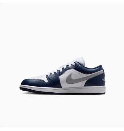 Кроссовки мужские Air Jordan 1 Low Midnight Navy Blue/White 553558-141