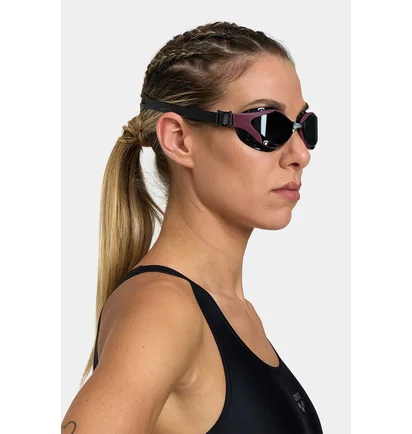 Окуляри для плавання унісекс Arena Air-Bold Swipe Black/Bordo 004714-104