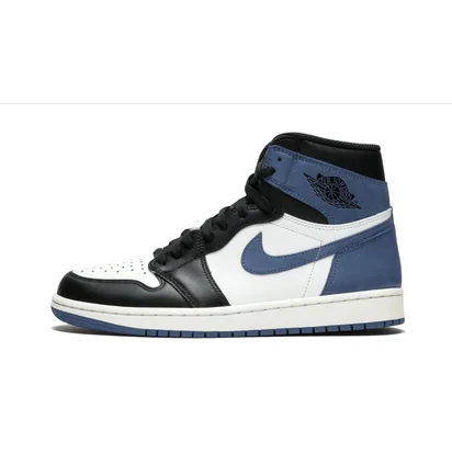 Кроссовки мужские Air Jordan 1 Retro High Og Black/Blue 555088-115