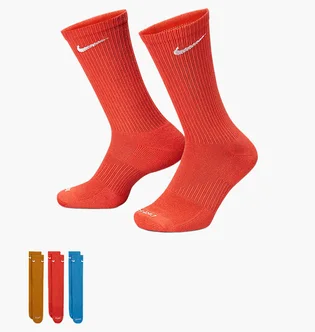 Носки унисекс Nike Evry Plus Cush Crew Multi (3 пары) SX6888-918