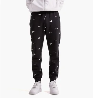 Штаны мужские Nike Club Fleece Allover Print Brushed-Back Fleece Jogger Pants Black FB7437-011