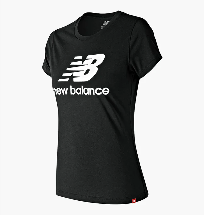 Футболка женская New Balance Ess Stacked Logo Black WT91546BK